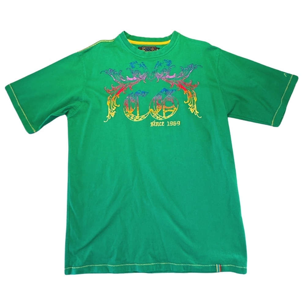 Vintage COOGI Green Embroidered T Shirt